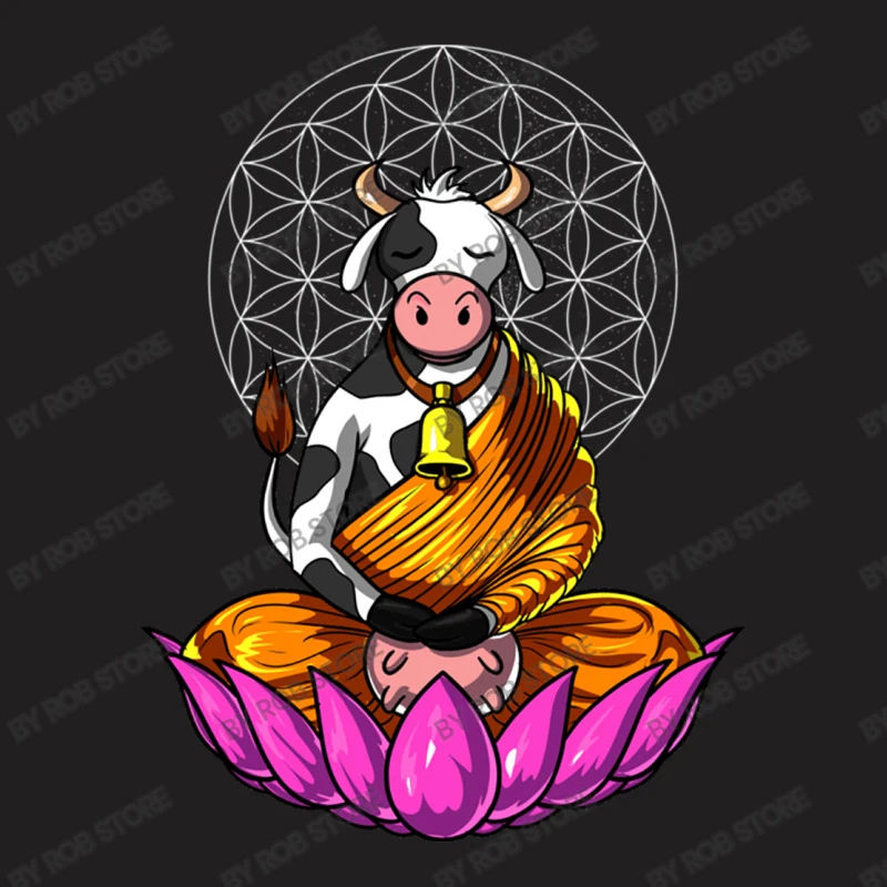 Hindu Cow Meditation Yoga T-Shirt 7 Hindu Cow Meditation Yoga T-Shirt - Image 5