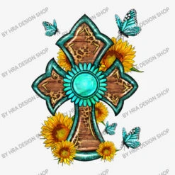 Western Gemstone Cross With Sunflowers And Butterf Slide Sandal -Rugged Roots Store d.2526680547.25095120.s3.1 f5f5f5 SFJBIERlc2lnbiBTaG9w 800x800 1