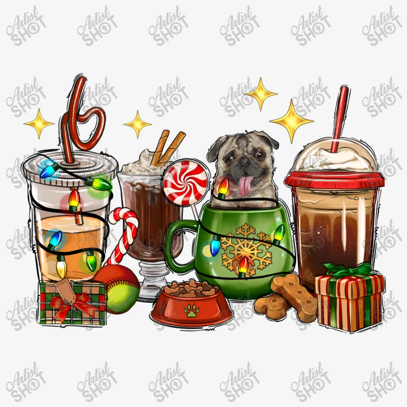 Christmas Coffee Cups With Pug Slide Sandal 6 Christmas Coffee Cups With Pug Slide Sandal - Image 4