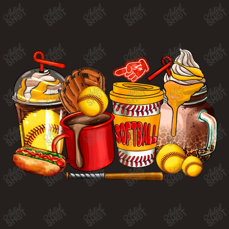 Softball Coffee Cups Tank Top 7 Softball Coffee Cups Tank Top - Image 5