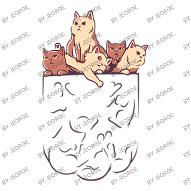 Pocket Full Of Cats V2 3/4 Sleeve Shirt 7 Pocket Full Of Cats V2 3/4 Sleeve Shirt - Image 5