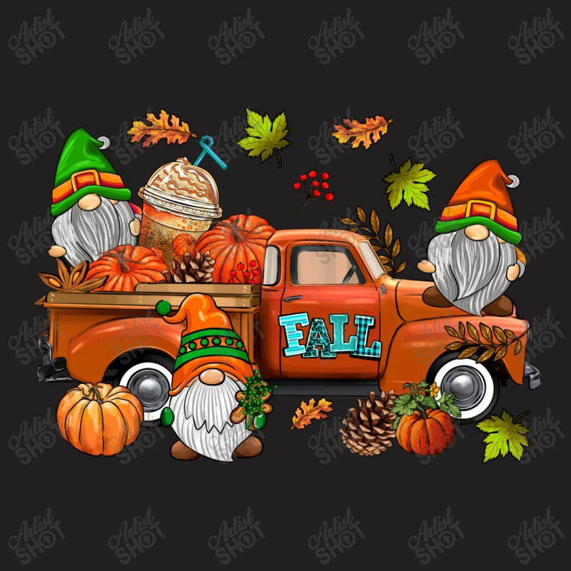 Fall Gnomes Truck T-Shirt 7 Fall Gnomes Truck T-Shirt - Image 5