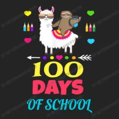 Sloth Llama 100 Day Of School For Teacher Student 3/4 Sleeve Shirt -Rugged Roots Store d.2527024561.25094037.s3.1 242424 QmV0dGVyTWFudWZha3R1cg 800x800 1