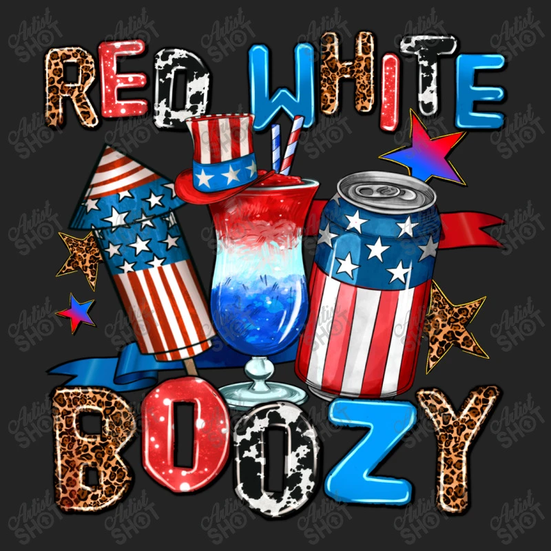 Red White Boozy 3/4 Sleeve Shirt 7 Red White Boozy 3/4 Sleeve Shirt - Image 5