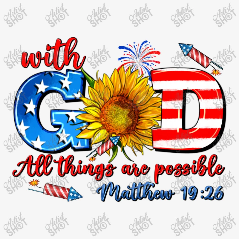 With God All Things Are Possible Usa Slide Sandal 6 With God All Things Are Possible Usa Slide Sandal - Image 4