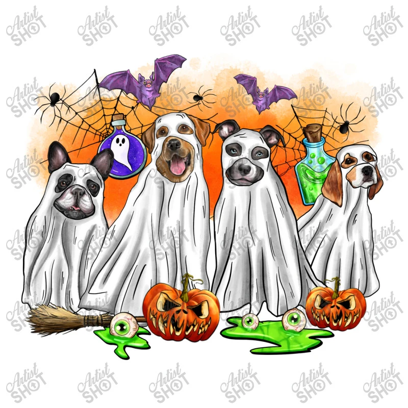 Ghost Dogs Halloween 3/4 Sleeve Shirt 7 Ghost Dogs Halloween 3/4 Sleeve Shirt - Image 5