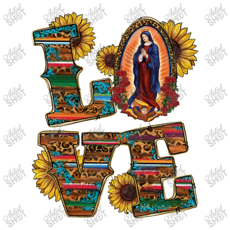 Sunflower Love Lady Of Guadalupe 3/4 Sleeve Shirt 7 Sunflower Love Lady Of Guadalupe 3/4 Sleeve Shirt - Image 5