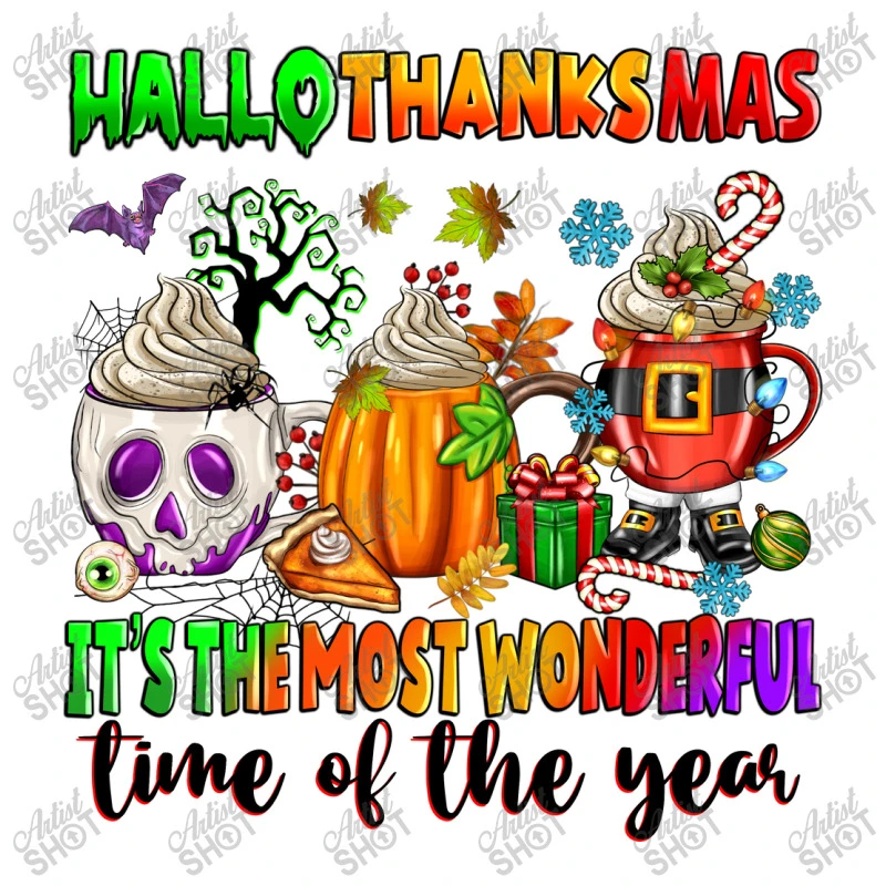 Hallothanksmas It's The Most Wonderful Time 3/4 Sleeve Shirt 7 Hallothanksmas It's The Most Wonderful Time 3/4 Sleeve Shirt - Image 5