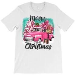 Pink Merry Christmas Truck T-Shirt 9 Pink Merry Christmas Truck T-Shirt -Rugged Roots Store pd.2526354337.24.25087100.s3.1 front white ffffff none x0y0 180 800x800 1