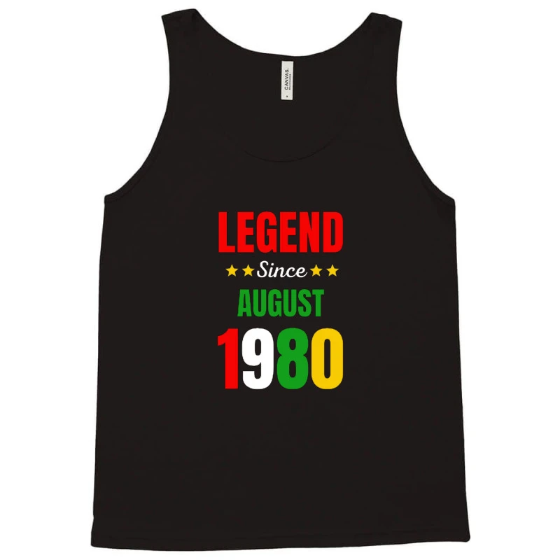 Legend Since August 1980 Funny Tank Top 5 Legend Since August 1980 Funny Tank Top - Image 3