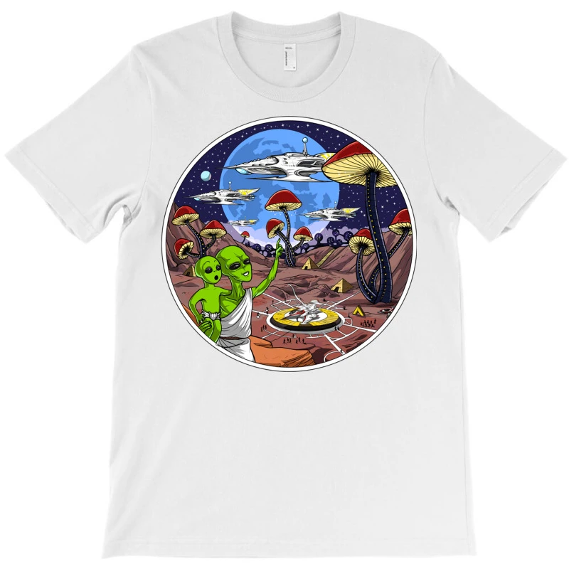 Alien Magic Mushrooms Planet T-Shirt 5 Alien Magic Mushrooms Planet T-Shirt - Image 3