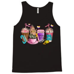 Nail Art Coffee Cups Tank Top -Rugged Roots Store pd.2526689557.30.25092212.s3.1 front black ffffff none x0y0 180 800x800 1