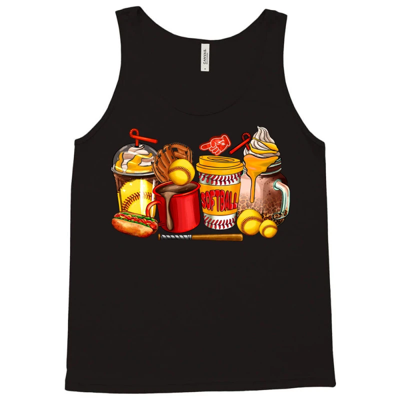 Softball Coffee Cups Tank Top 5 Softball Coffee Cups Tank Top - Image 3