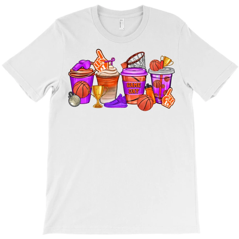 Basketball Coffee Cups T-Shirt 5 Basketball Coffee Cups T-Shirt - Image 3