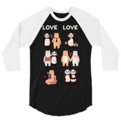 Love Is Love Being Single Is Ok! 3/4 Sleeve Shirt -Rugged Roots Store pd.2526912213.33.25071476.s3.1 front black and white ffffff none x14y0 122 800x800 1