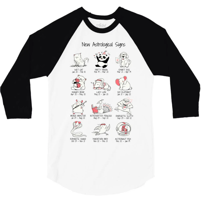 New Astrological Signs 3/4 Sleeve Shirt 5 New Astrological Signs 3/4 Sleeve Shirt - Image 3