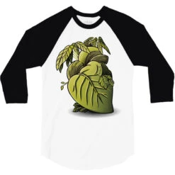 Plant Heart Black 3/4 Sleeve Shirt -Rugged Roots Store pd.2526935242.33.25082889.s3.1 front white and black ffffff none x0y0 150 800x800 1