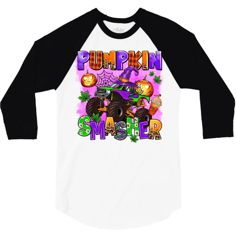 Pumpkin Smasher 3/4 Sleeve Shirt 5 Pumpkin Smasher 3/4 Sleeve Shirt - Image 3