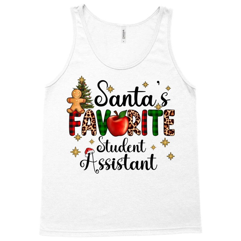 Santa's Favorite Student Assistant Tank Top 5 Santa's Favorite Student Assistant Tank Top - Image 3