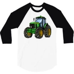 Farm Tractor 3/4 Sleeve Shirt -Rugged Roots Store pd.2526976640.33.25097166.s3.1 front white and black ffffff none x0y0 150 800x800 1
