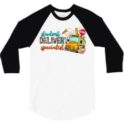 Student Delivery Specialist 3/4 Sleeve Shirt -Rugged Roots Store pd.2526978954.33.25100734.s3.1 front white and black ffffff none x0y0 150 800x800 1