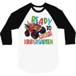 Ready To Crush Kindergarten 3/4 Sleeve Shirt 9 Ready To Crush Kindergarten 3/4 Sleeve Shirt -Rugged Roots Store pd.2526980492.33.25100725.s3.1 front white and black ffffff none x0y0 150 800x800 1
