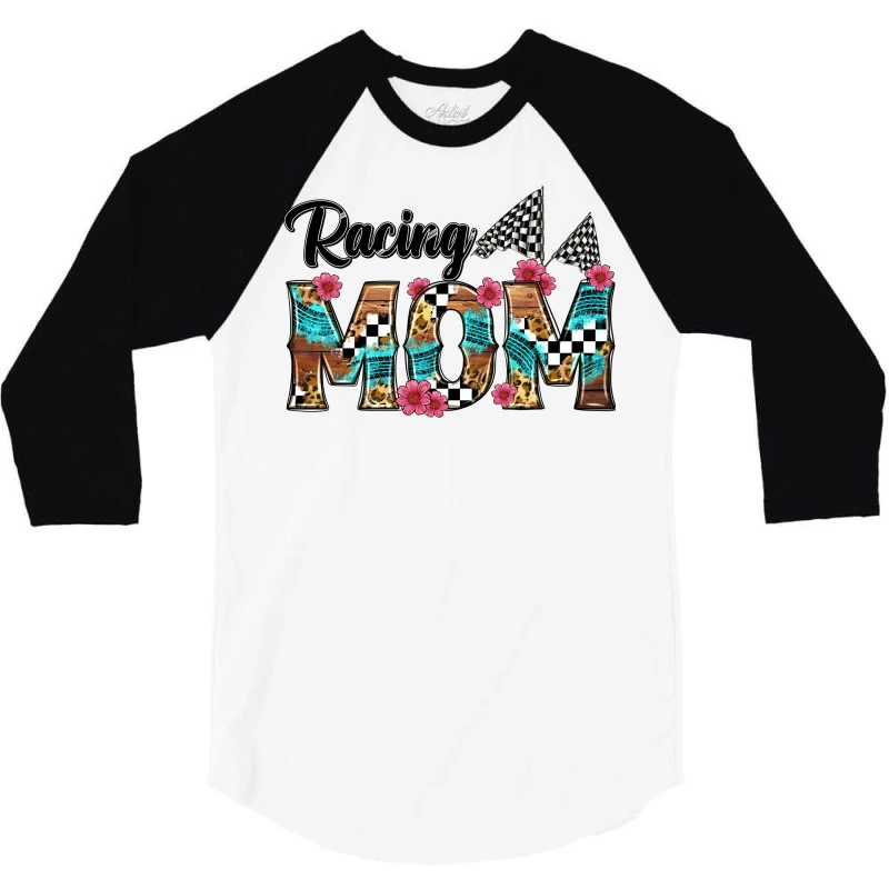 Racing Mom 3/4 Sleeve Shirt 5 Racing Mom 3/4 Sleeve Shirt - Image 3