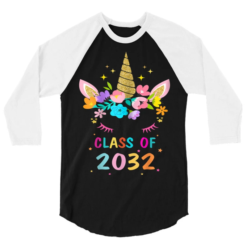 Unicorn Class Of 2032 Grow With Me First Day Of Sc 3/4 Sleeve Shirt 5 Unicorn Class Of 2032 Grow With Me First Day Of Sc 3/4 Sleeve Shirt - Image 3