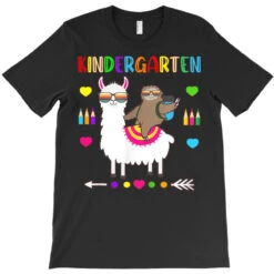 Sloth Llama Kindergarten Team Teacher Student Back T-Shirt -Rugged Roots Store pd.2527021340.24.25094036.s3.1 front black ffffff none x0y0 180 800x800 1