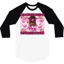 Pray Believe Fight Breast Cancer Afro Messy Bun 3/4 Sleeve Shirt -Rugged Roots Store pd.2527054491.33.25097584.s3.1 front white and black ffffff none x0y0 150 800x800 1