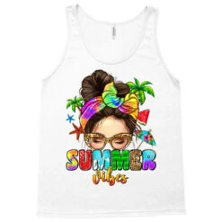 Summer Vibes Messy Bun Tank Top -Rugged Roots Store pd.2527055342.30.25102033.s3.1 front white ffffff none x8.5y0 163 800x800 1
