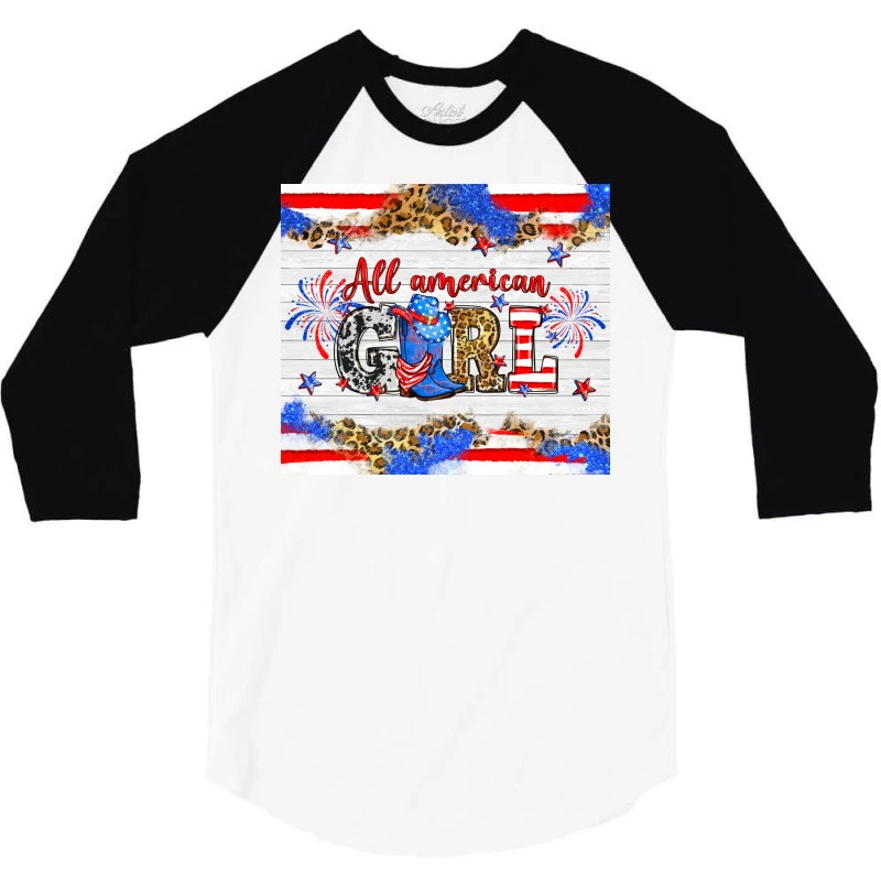 All American Girl 3/4 Sleeve Shirt 5 All American Girl 3/4 Sleeve Shirt - Image 3