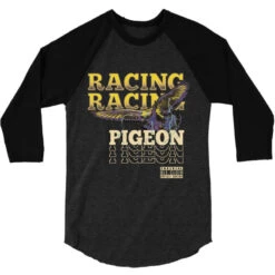 Racing Pigeon 3/4 Sleeve Shirt 9 Racing Pigeon 3/4 Sleeve Shirt -Rugged Roots Store pd.2527137953.33.25102704.s3.1 front black heather black ffffff none x0y23 150 800x800 1