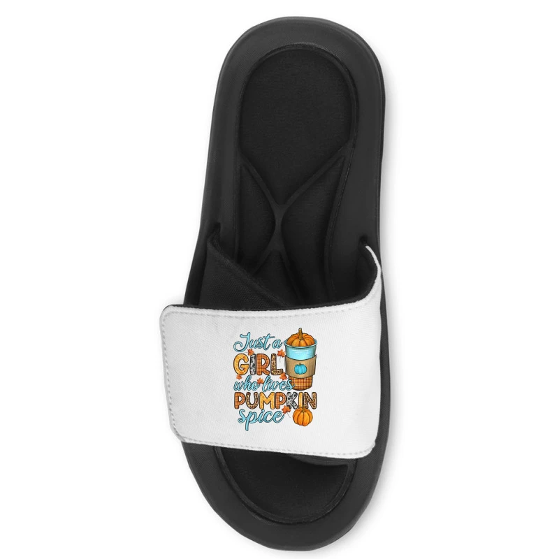 Just A Girl Who Loves Pumpkin Spice Slide Sandal 3 Just A Girl Who Loves Pumpkin Spice Slide Sandal - Image 2