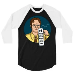 Assistant Number 1! 3/4 Sleeve Shirt -Rugged Roots Store pd.2527156779.33.25103041.s3.1 front black and white ffffff none x0y0 150 800x800 1