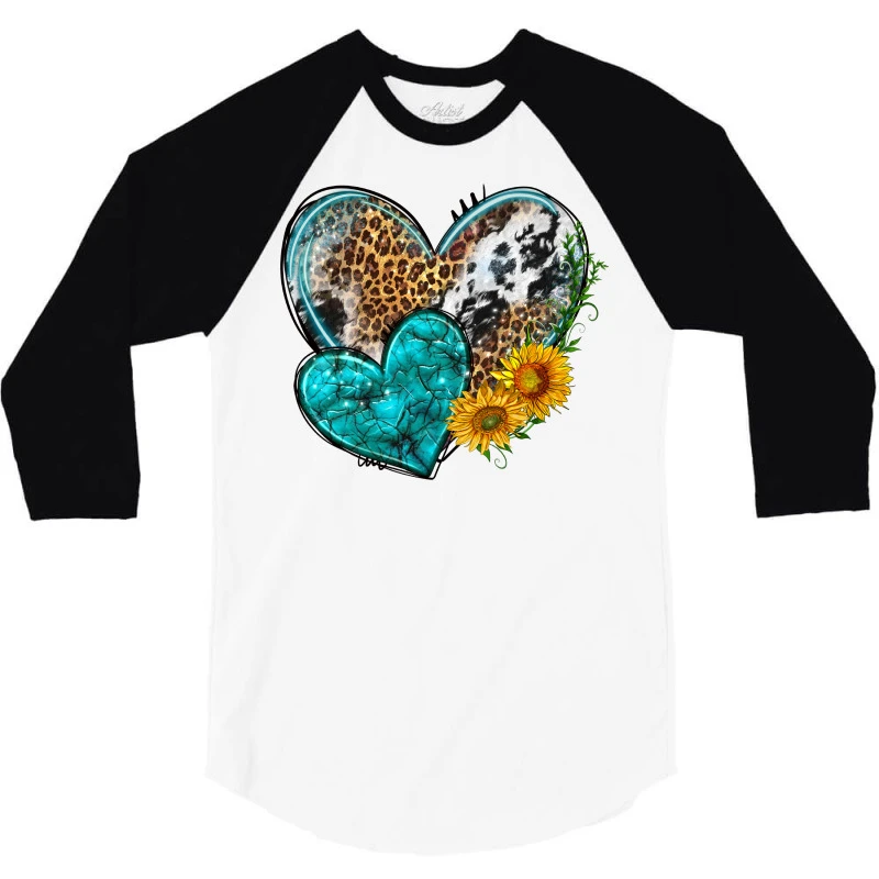 Western Heart 3/4 Sleeve Shirt 5 Western Heart 3/4 Sleeve Shirt - Image 3