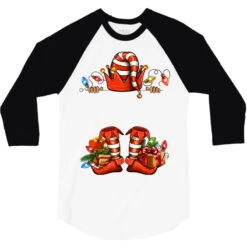 Personalized Red Christmas Elf 3/4 Sleeve Shirt -Rugged Roots Store pd.2527168982.33.25103345.s3.1 front white and black ffffff none x1.5y0 147 800x800 1