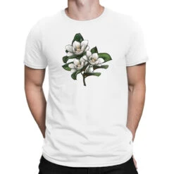 Magnolia Flower Illustration T-Shirt