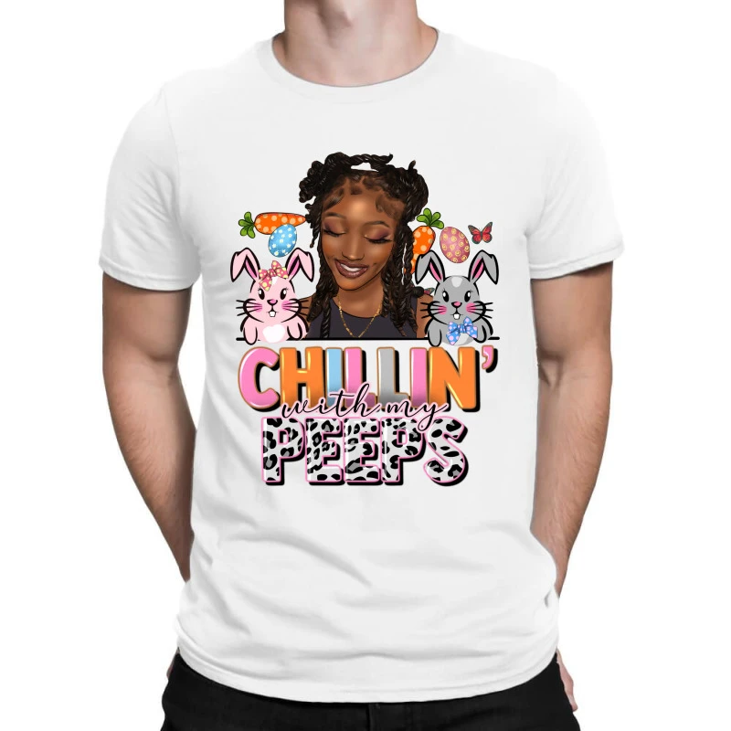 Chillin With My Peeps Black Woman T-Shirt 3 Chillin With My Peeps Black Woman T-Shirt