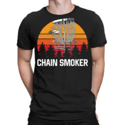 Chain Smoker Funny Frisbee Disc Golf Golfer Sport T-Shirt
