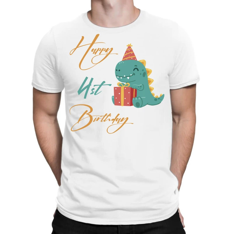 Happy 4st Birthday,cute Dinosaur T-Shirt 3 Happy 4st Birthday,cute Dinosaur T-Shirt