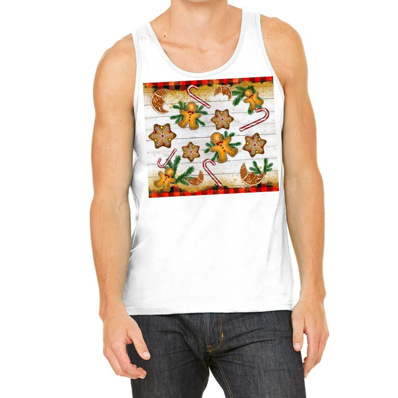 Christmas Gingerbread Cookies And Candy Cane Tank Top 3 Christmas Gingerbread Cookies And Candy Cane Tank Top