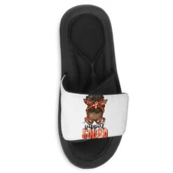 Afro Messy Bun Endometrial Cancer Support Squad Slide Sandal -Rugged Roots Store pmd.2526567257.202.25085951.s3.1 front customized1 f5f5f5 none x90y43.5 60 800x800 1