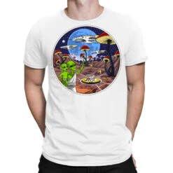 Alien Magic Mushrooms Planet T-Shirt