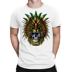 Aztec Warrior Skull Mask T-Shirt