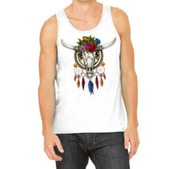 Cow Skull Hippie Dream Catcher Tank Top