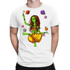 Hippie Alien Space Yoga Zen Meditation T-Shirt