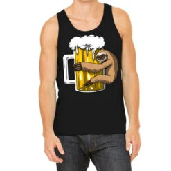 Sloth Beer Drinking Party Tank Top
