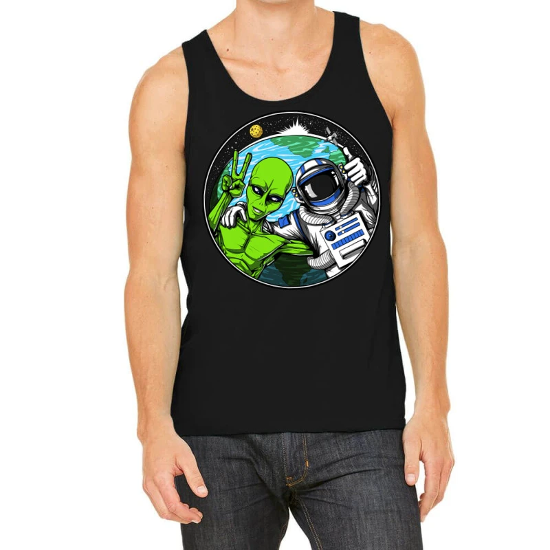 Space Astronaut Alien Peace Sign Tank Top 3 Space Astronaut Alien Peace Sign Tank Top