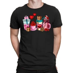 Valentines Day Roses Coffee Cups T-Shirt